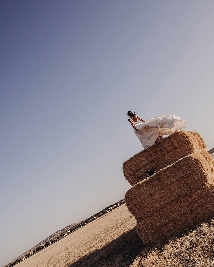 Novia aire libre
